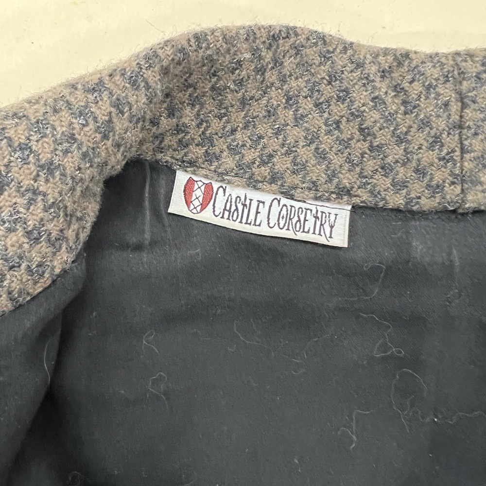 Classic Houndstooth Button-Down Dress - image 4